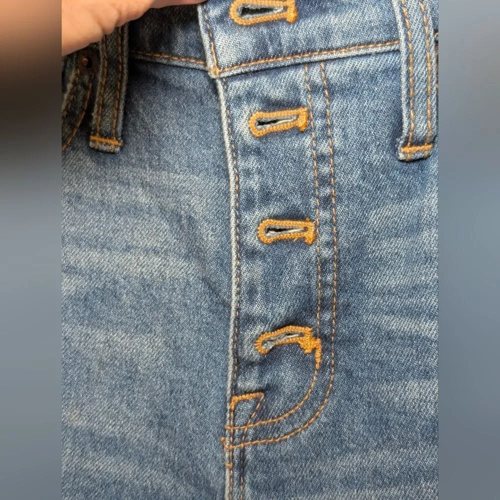 NWT J.Crew High-Rise Skinny Ankle Jeans 25 Button Fly Ripped Dark Wash Indie - Picture 9 of 11